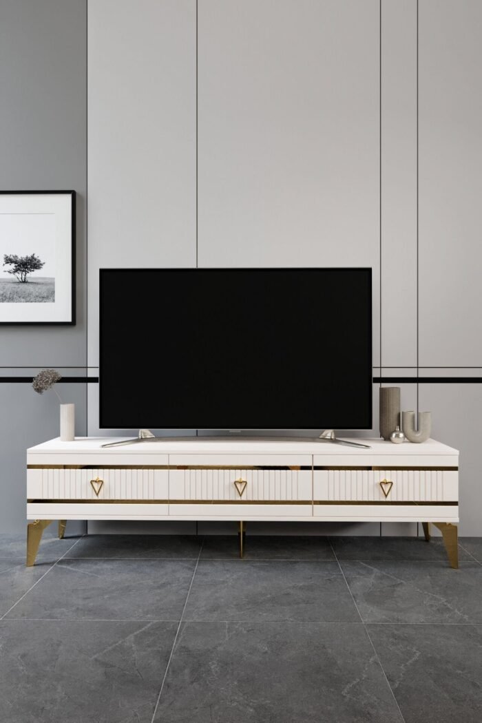 180 CM KORDON MDF MEBRAN KAPAK EKRU GOLD