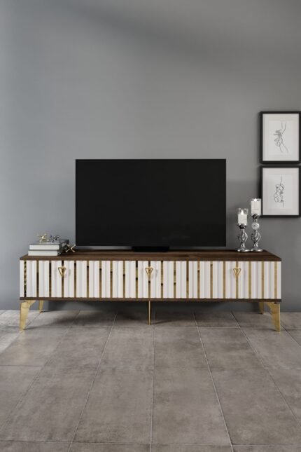 180 CM DUBAİ MDF MEBRAN KAPAK EKRU CEVİZ