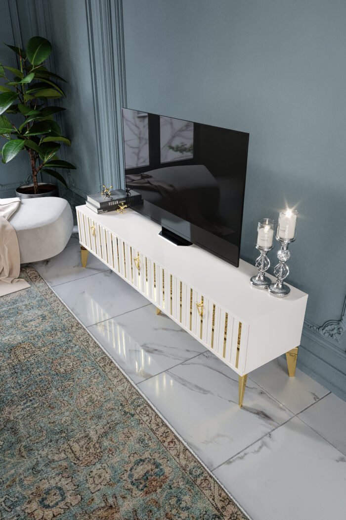 180 Cm Dubai Mdf Mebran Kapak Ekru Gold - Görsel 3